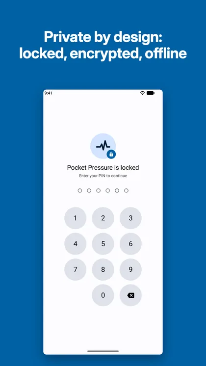 The app lock screen